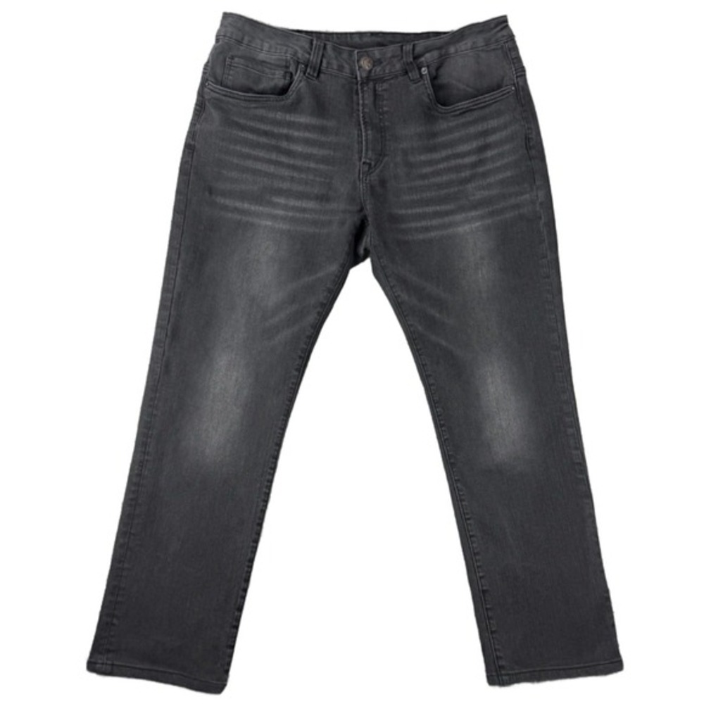 Buffalo David Bitton Men W36 L29 Black Whisker‎ Faded Straight Six Jeans